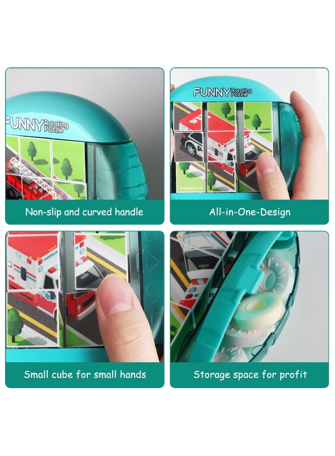 Rotating Puzzle For Kids 3 4 5 6 7 8 Year Old, 4 Puzzles In 1, Toddlers Travel, Car, Airplane, Road Trip Activities, Fine Motor Skills, Fidget, Gift For Boys  Girls Ages 3+ - Image 5